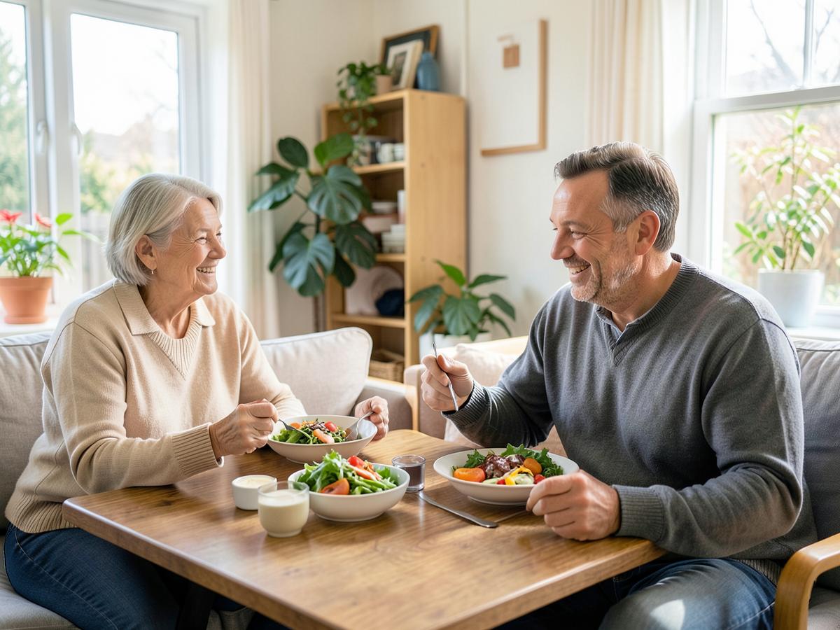 A couple reviewing fertility care information with a healthcare professional